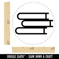 Stack of Books Reading Self-Inking Rubber Stamp for Stamping Crafting Planners