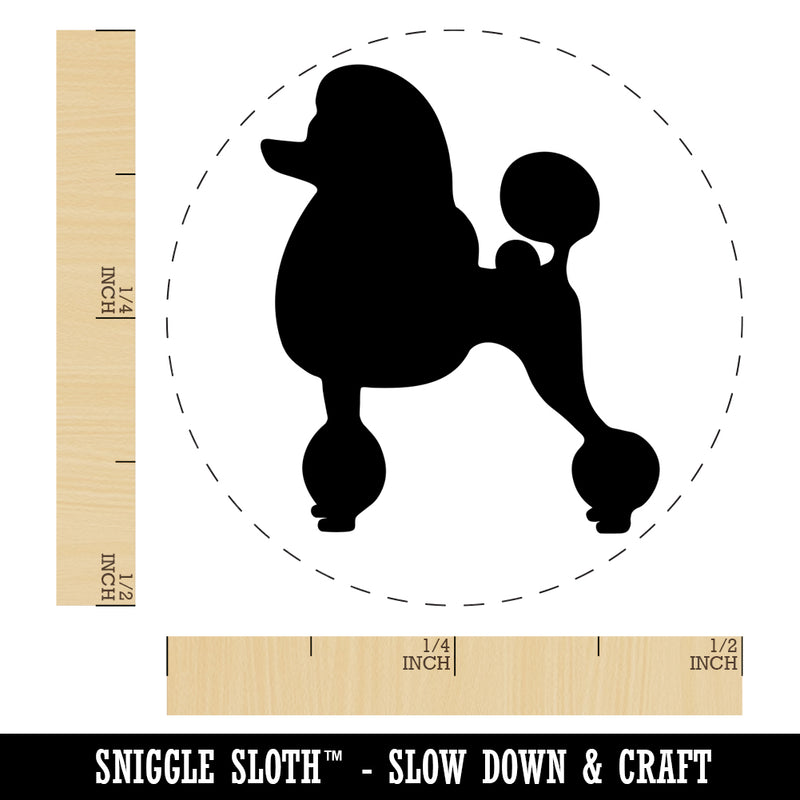 Standard Poodle Dog Solid Self-Inking Rubber Stamp for Stamping Crafting Planners