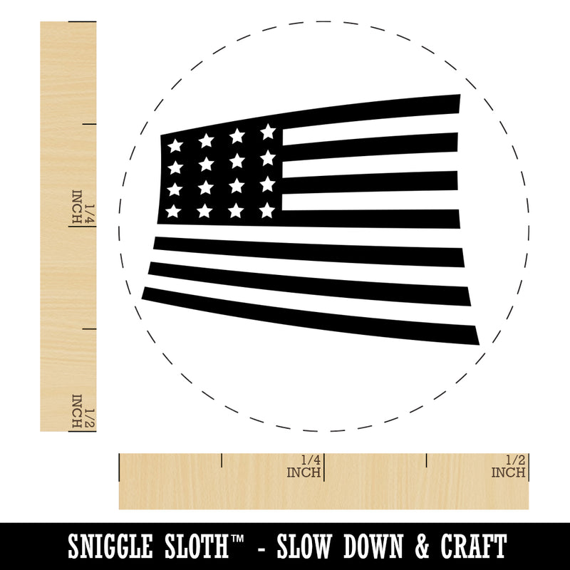 USA United States of America Flag Fun Self-Inking Rubber Stamp for Stamping Crafting Planners