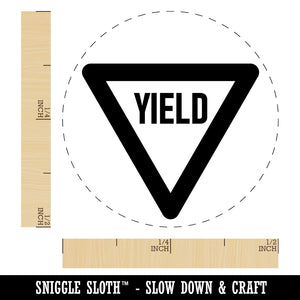 Yield Sign Self-Inking Rubber Stamp for Stamping Crafting Planners