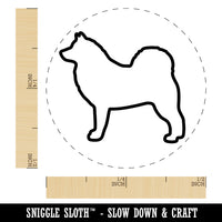 Alaskan Malamute Dog Outline Self-Inking Rubber Stamp for Stamping Crafting Planners