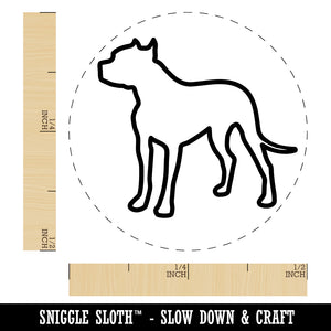 American Pit Bull Terrier Dog Outline Self-Inking Rubber Stamp for Stamping Crafting Planners