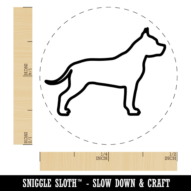 American Staffordshire Terrier Amstaff Dog Outline Self-Inking Rubber Stamp for Stamping Crafting Planners