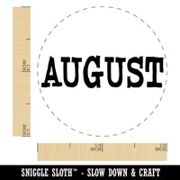 August Month Calendar Fun Text Self-Inking Rubber Stamp for Stamping Crafting Planners