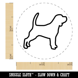 Beagle Dog Outline Self-Inking Rubber Stamp for Stamping Crafting Planners