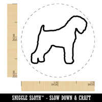 Black Russian Terrier Chornyi Dog Outline Self-Inking Rubber Stamp for Stamping Crafting Planners