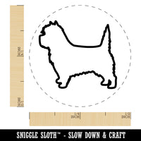 Cairn Terrier Dog Outline Self-Inking Rubber Stamp for Stamping Crafting Planners