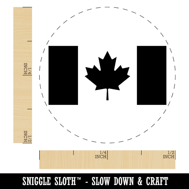 Canada Flag Self-Inking Rubber Stamp for Stamping Crafting Planners