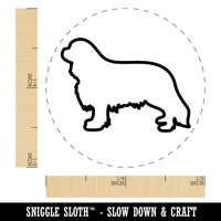 Cavalier King Charles Spaniel Dog Outline Self-Inking Rubber Stamp for Stamping Crafting Planners