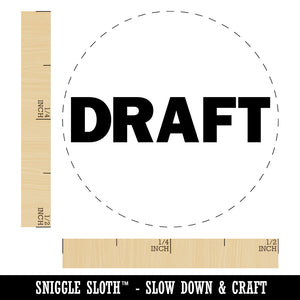 Draft Bold Text Solid Self-Inking Rubber Stamp for Stamping Crafting Planners