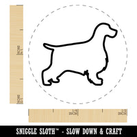English Cocker Spaniel Dog Outline Self-Inking Rubber Stamp for Stamping Crafting Planners