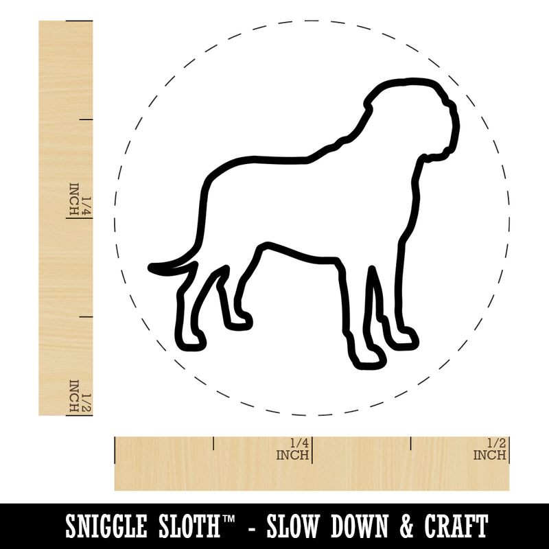 English Mastiff Dog Outline Self-Inking Rubber Stamp for Stamping Crafting Planners