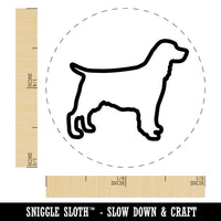 English Springer Spaniel Dog Outline Self-Inking Rubber Stamp for Stamping Crafting Planners