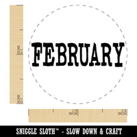 February Month Calendar Fun Text Self-Inking Rubber Stamp for Stamping Crafting Planners