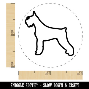 Giant Schnauzer Dog Outline Self-Inking Rubber Stamp for Stamping Crafting Planners