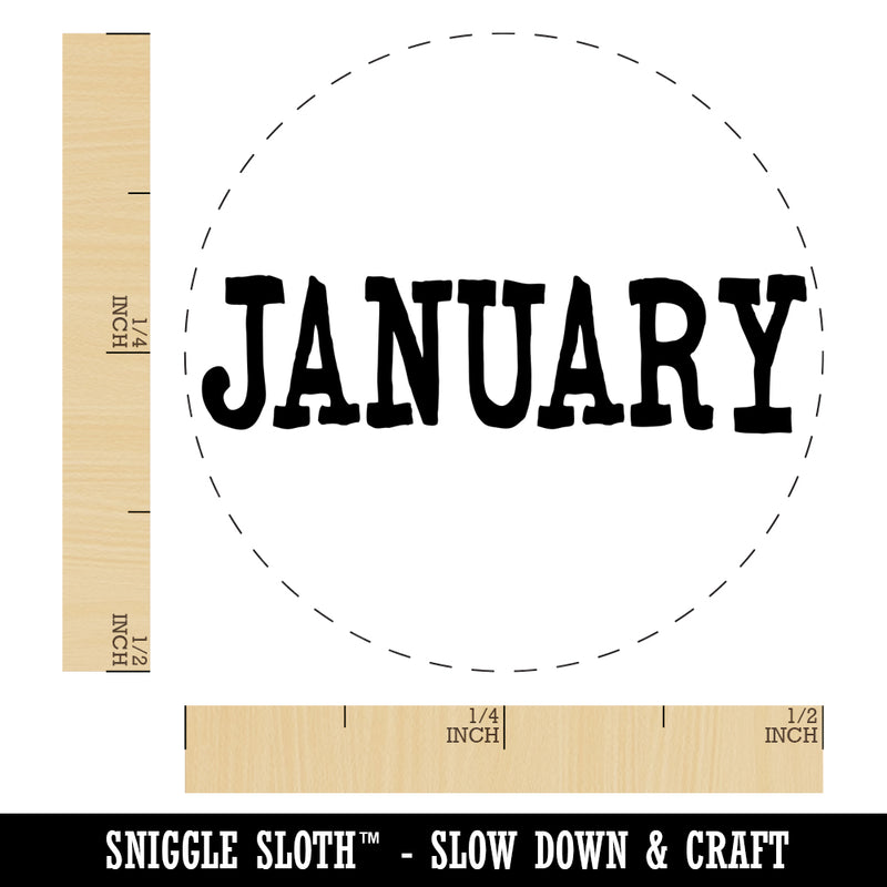 January Month Calendar Fun Text Self-Inking Rubber Stamp for Stamping Crafting Planners