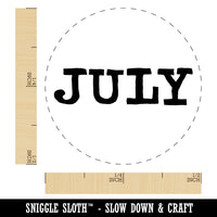 July Month Calendar Fun Text Self-Inking Rubber Stamp for Stamping Crafting Planners