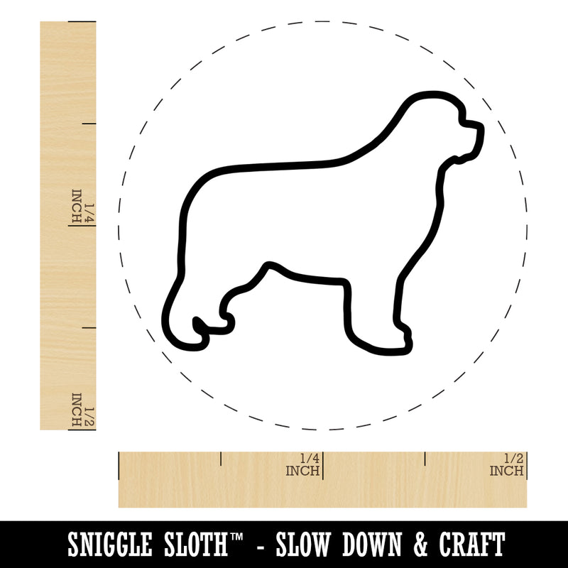 Newfoundland Dog Outline Self-Inking Rubber Stamp for Stamping Crafting Planners