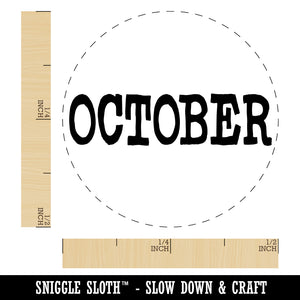 October Month Calendar Fun Text Self-Inking Rubber Stamp for Stamping Crafting Planners