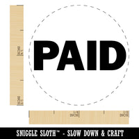 Paid Bold Text Solid Self-Inking Rubber Stamp for Stamping Crafting Planners