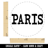 Paris Fun Text Self-Inking Rubber Stamp for Stamping Crafting Planners