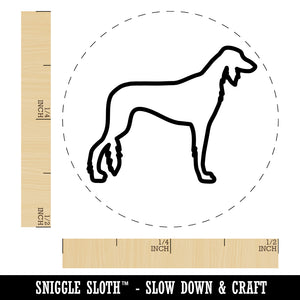 Saluki Dog Outline Self-Inking Rubber Stamp for Stamping Crafting Planners