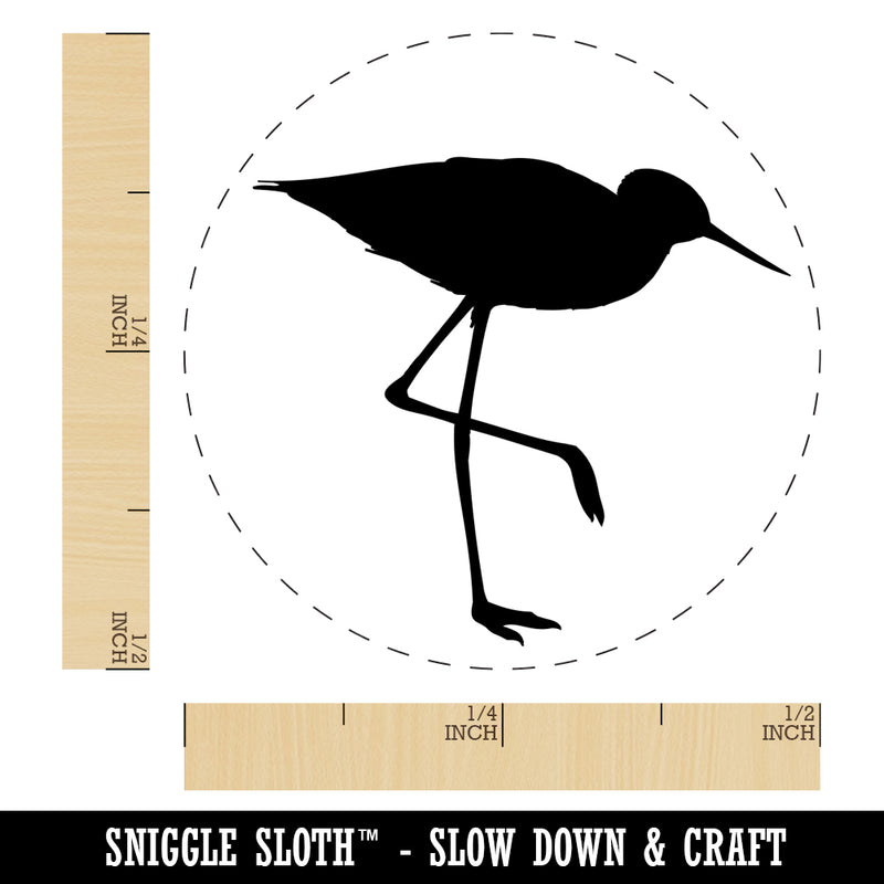 Sandpiper Bird Solid Self-Inking Rubber Stamp for Stamping Crafting Planners