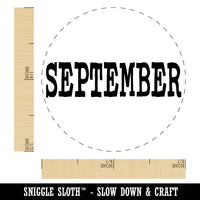 September Month Calendar Fun Text Self-Inking Rubber Stamp for Stamping Crafting Planners