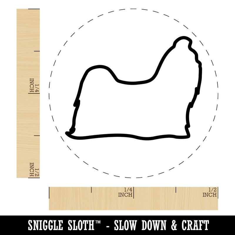 Shih Tzu Dog Outline Self-Inking Rubber Stamp for Stamping Crafting Planners