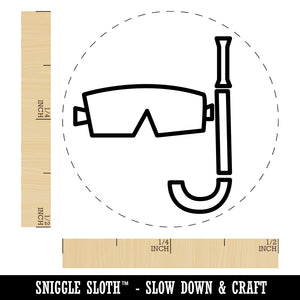 Snorkel Mask Doodle Self-Inking Rubber Stamp for Stamping Crafting Planners