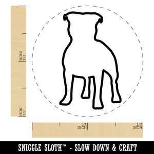 Staffordshire Bull Terrier Dog Outline Self-Inking Rubber Stamp for Stamping Crafting Planners