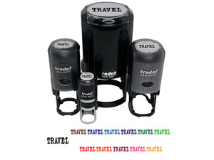 Travel Fun Text Self-Inking Rubber Stamp for Stamping Crafting Planners