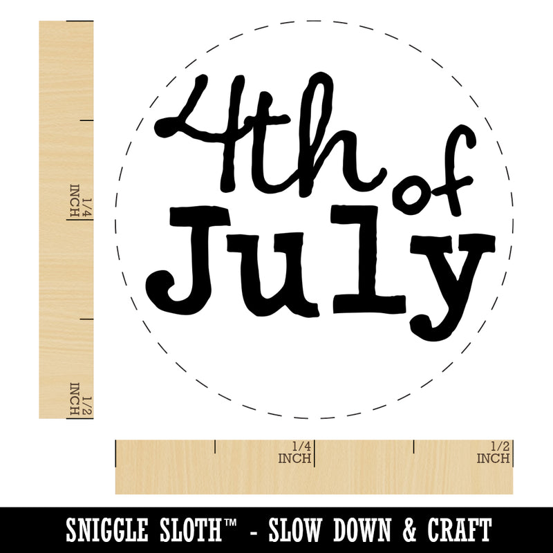 4th Fourth of July Fun Text Self-Inking Rubber Stamp for Stamping Crafting Planners