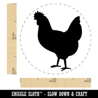 Chicken Standing Solid Self-Inking Rubber Stamp for Stamping Crafting Planners