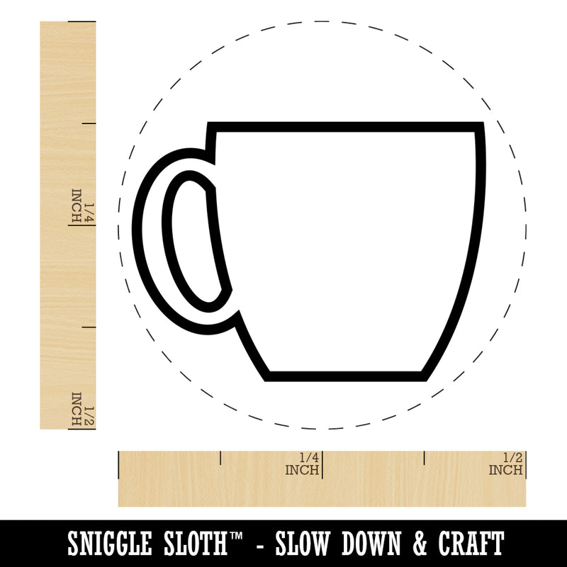 Coffee Mug Cup Outline Self-Inking Rubber Stamp for Stamping Crafting Planners