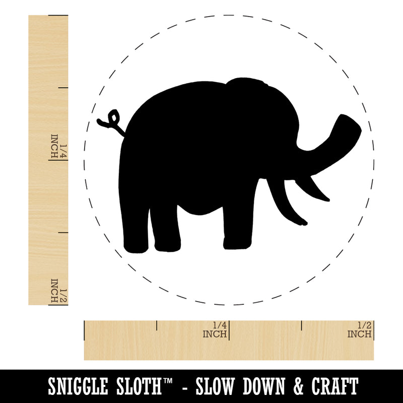Elephant Doodle Solid Self-Inking Rubber Stamp for Stamping Crafting Planners