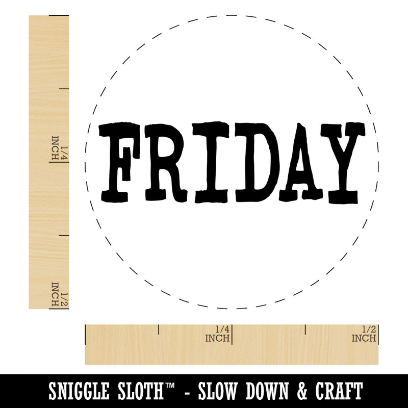 Friday Text Self-Inking Rubber Stamp for Stamping Crafting Planners