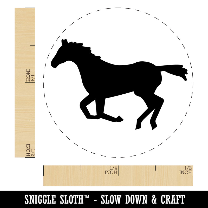 Horse Running Solid Self-Inking Rubber Stamp for Stamping Crafting Planners