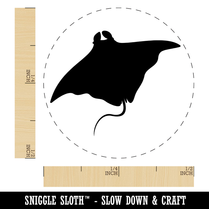 Manta Ray Solid Self-Inking Rubber Stamp for Stamping Crafting Planners