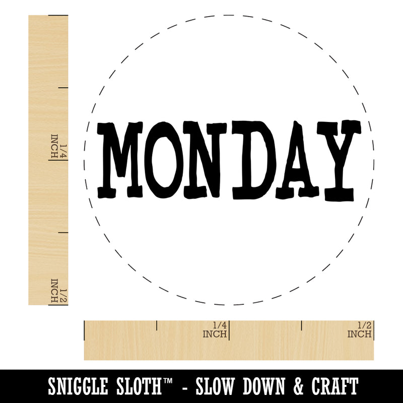 Monday Text Self-Inking Rubber Stamp for Stamping Crafting Planners