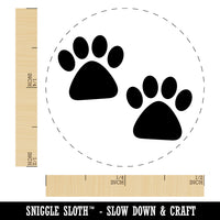 Paw Prints Pair Dog Cat Self-Inking Rubber Stamp for Stamping Crafting Planners