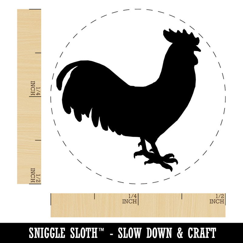 Rooster Chicken Standing Solid Self-Inking Rubber Stamp for Stamping Crafting Planners