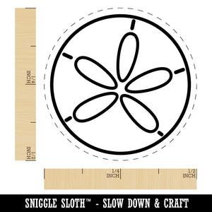 Sand Dollar Sea Urchin Ocean Beach Outline Self-Inking Rubber Stamp for Stamping Crafting Planners