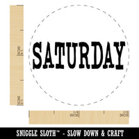 Saturday Text Self-Inking Rubber Stamp for Stamping Crafting Planners