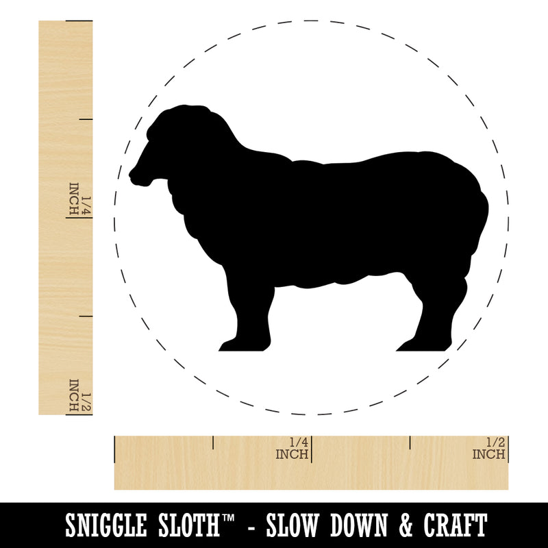 Sheep Standing Solid Self-Inking Rubber Stamp for Stamping Crafting Planners