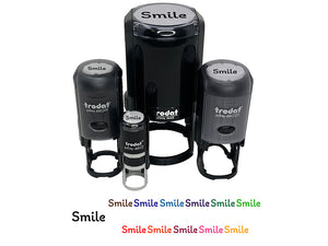 Smile Fun Text Self-Inking Rubber Stamp for Stamping Crafting Planners