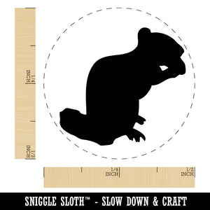 Squirrel Chipmunk Eating Solid Self-Inking Rubber Stamp for Stamping Crafting Planners