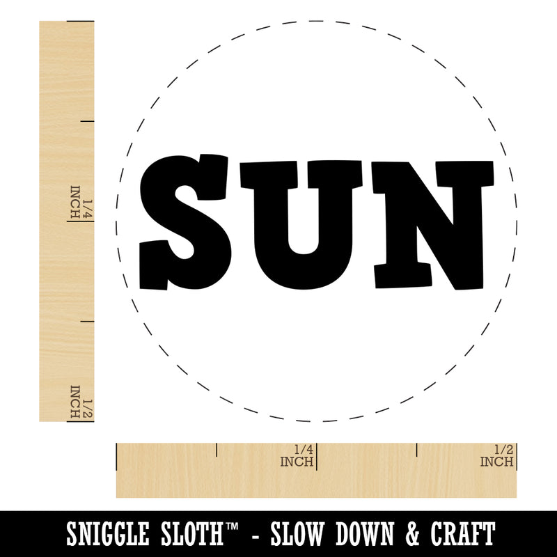 Sun Fun Text Self-Inking Rubber Stamp for Stamping Crafting Planners