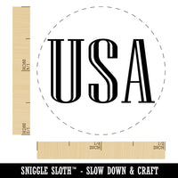 USA Patriotic Text Self-Inking Rubber Stamp for Stamping Crafting Planners