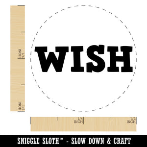 Wish Fun Text Self-Inking Rubber Stamp for Stamping Crafting Planners